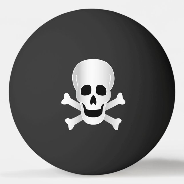 Bolinha De Ping Pong Peles E Ossos Cruzados (Frente)