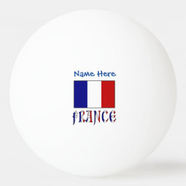 Bolinha De Ping Pong Personalização Azul da Bandeira Francesa e França
