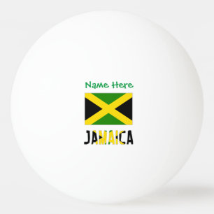 Bolinha De Ping Pong Personalização Verde da bandeira jamaicana e Jamai