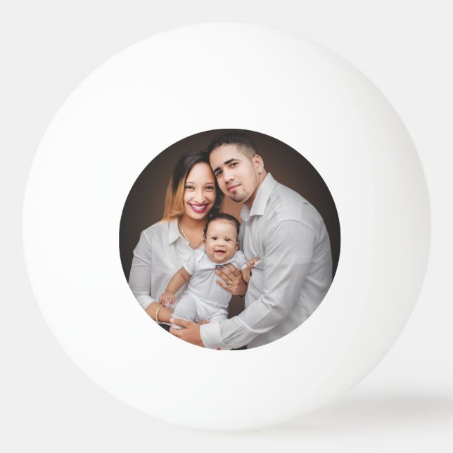 Bolinha De Ping Pong Personalizada Foto da Família Personalizada   (Frente)