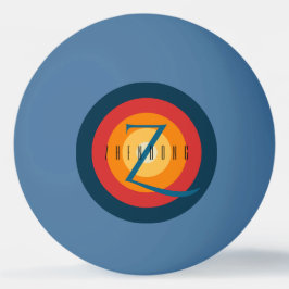 Bolinha De Ping Pong Personalizado Inicial de Monograma Elegante Modern