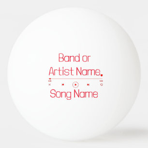 Bolinha De Ping Pong Personalizável Sua Música Favorita
