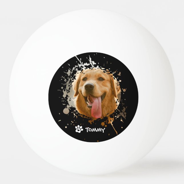 Bolinha De Ping Pong Personalized Custom Photo with Name   (Frente)