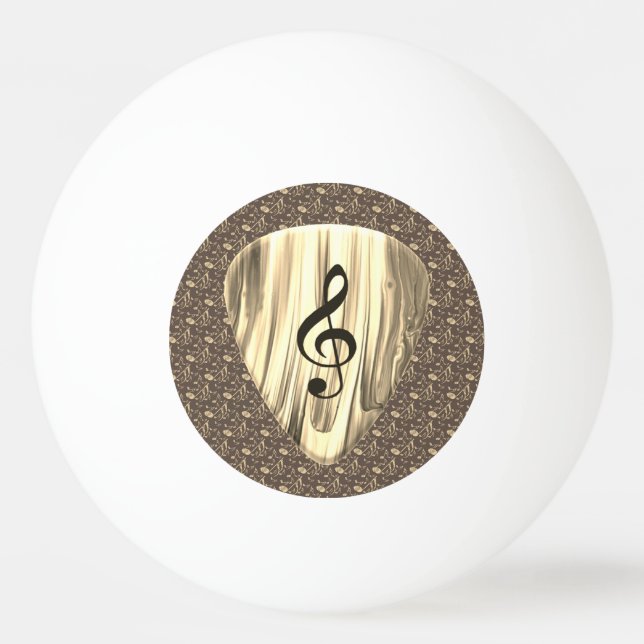 Bolinha De Ping Pong Personalized Music Note Guitar Pick  (Frente)