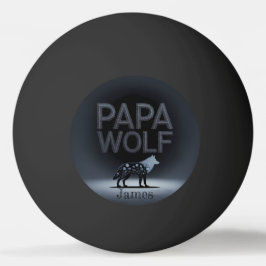 Bolinha De Ping Pong Personalized Papa Wolf Nature Silhouette