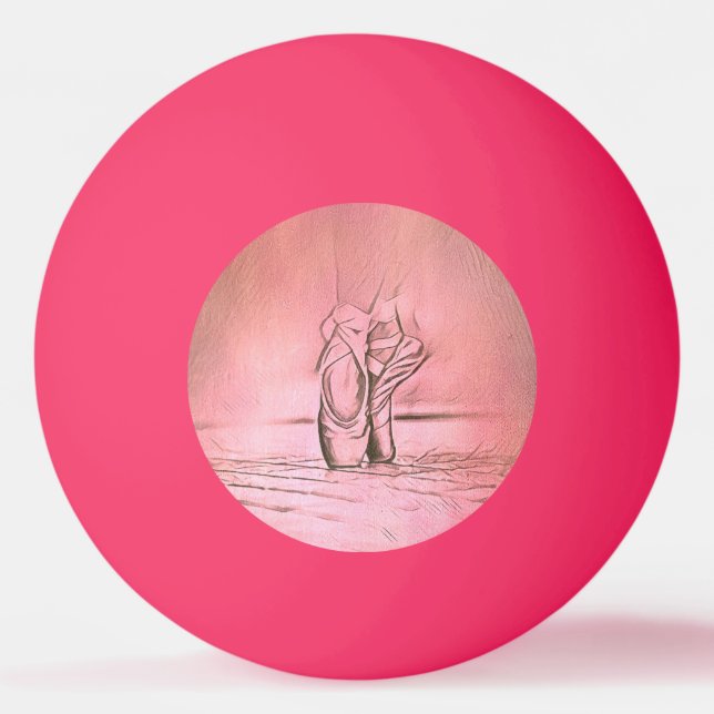 Bolinha De Ping Pong Pés-Ballerina Rosa Clássicos (Frente)