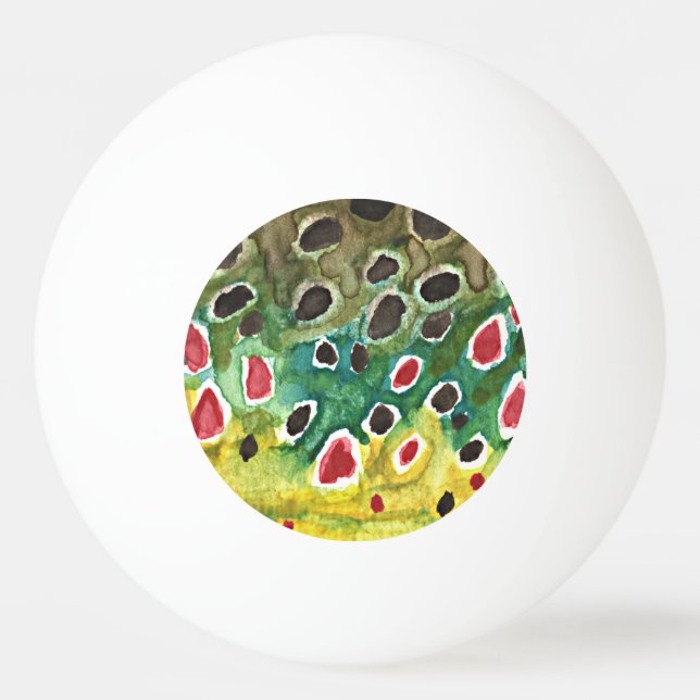 Bolinha De Ping Pong Pesca de truta marrom (Frente)