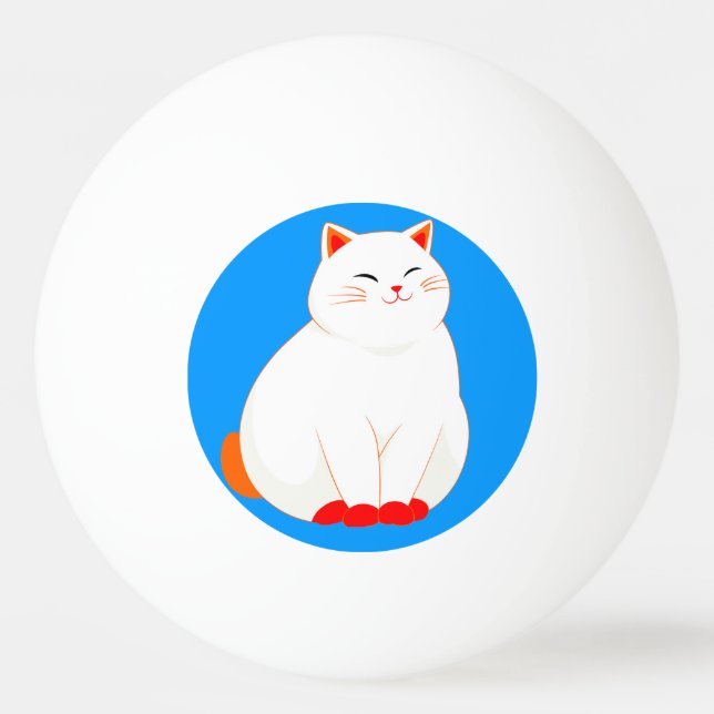 Bolinha De Ping Pong Pêssegos, o Gato Sorridente (Frente)