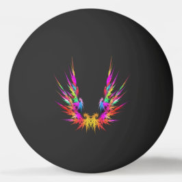 Bolinha De Ping Pong Phoenix - arte fractal colorida a preto