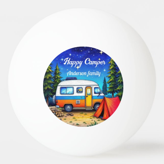 Bolinha De Ping Pong Picnic Blue Green Nature (Frente)
