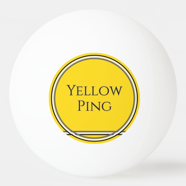 Bolinha De Ping Pong Ping amarelo (Frente)