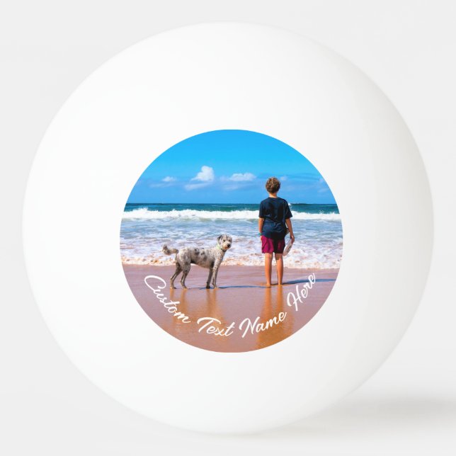 Bolinha De Ping Pong Ping Ball Pong de Texto Personalizado com Suas Fot (Verso)