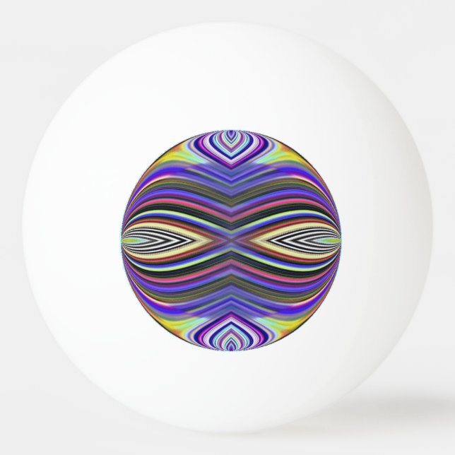 Bolinha De Ping Pong Ping Pong Ball - Fractal Abstrato (Verso)