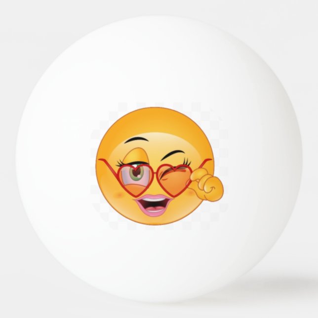 Bolinha De Ping Pong Ping Pong Balls - Flertando Emoji (Frente)