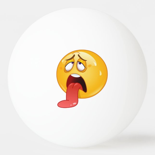 Bolinha De Ping Pong Ping Pong Balls - Língua Saída Emoji (Frente)