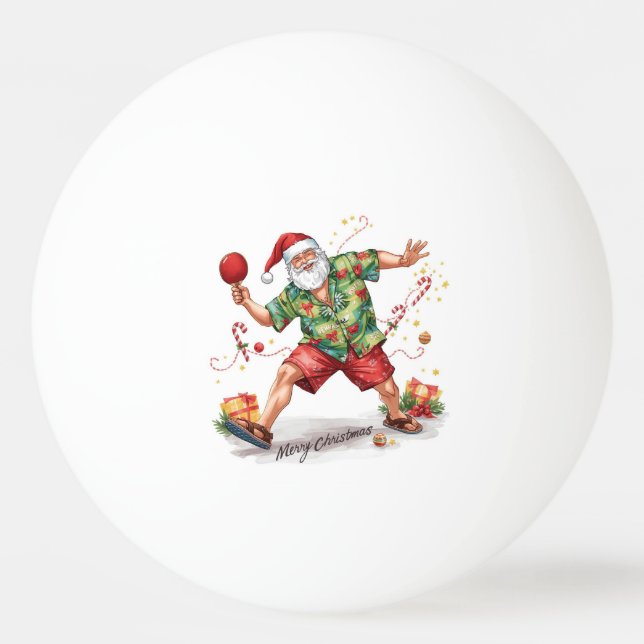 Bolinha De Ping Pong Ping Pong Christmas with Santa Claus (Frente)