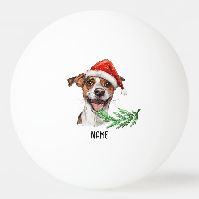 Bolinha De Ping Pong Ping pong Feliz Natal com Papais noeis (Frente)