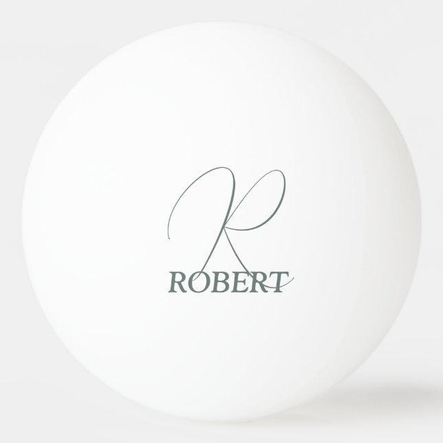 Bolinha De Ping Pong Ping Pong Paddle Monograma Verde (Frente)