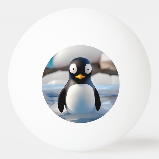 Bolinha De Ping Pong Pinguim (Frente)