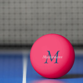 Bolinha De Ping Pong Pink personalisiert mit Monogramm