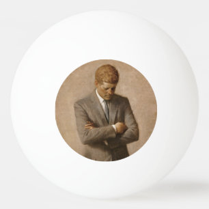 Bolinha De Ping Pong Pintado John F. Kennedy White House Retrato