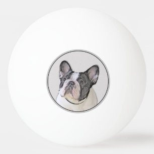 Bolinha De Ping Pong Pintura de Bulldog Francês (Brindle Pied) - Arte C
