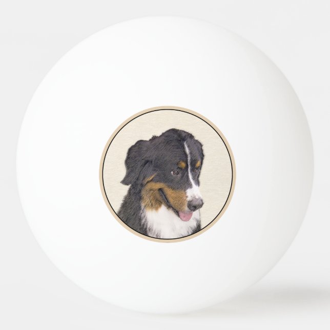 Bolinha De Ping Pong Pintura de Cachorro de Montanha Bernese - Arte Ori (Frente)