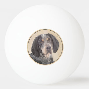 Bolinha De Ping Pong Pintura de Connhound Bluetick - Cachorro Original
