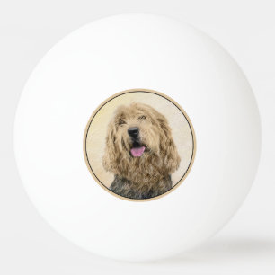 Bolinha De Ping Pong Pintura De Otterhound - Arte De Cão Original Boni