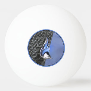 Bolinha De Ping Pong Pintura De Pássaros De Casca Branca