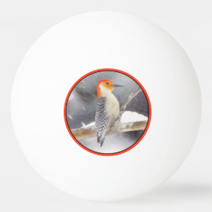 Bolinha De Ping Pong Pintura De Pica-Pau De Belém Vermelho - Arte De Pá