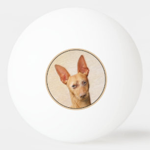 Bolinha De Ping Pong Pintura do Cirneco dell’Etna - Arte do Cachorro Or