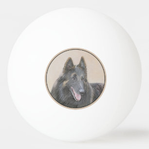 Bolinha De Ping Pong Pintura em Tervuren Belga - Arte Cachorra Original