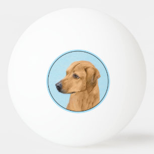 Bolinha De Ping Pong Pintura Ridgeback da Rodésia - Arte Cachorra Origi