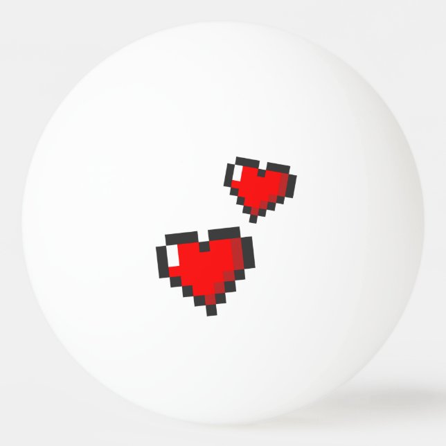 Bolinha De Ping Pong Pixel Heart Pattern (Frente)