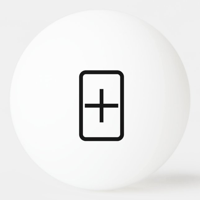Bolinha De Ping Pong Placa Zener | Sinal de adição (Frente)
