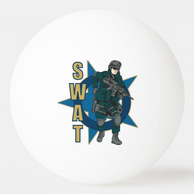 Bolinha De Ping Pong Polícia da SWAT (Frente)