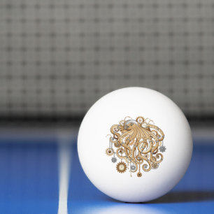 Bolinha De Ping Pong Polvo Steampunk Retro Fantasia Mecânica