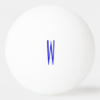 Bolinha De Ping Pong Pong inicial do monograma azul e branco