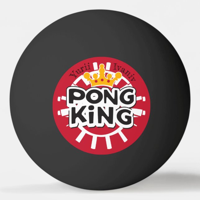 Bolinha De Ping Pong Pong King Red (Frente)