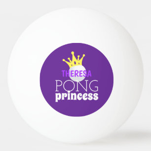 Bolinha De Ping Pong Pong Princesa Roxo Nome Personalizado