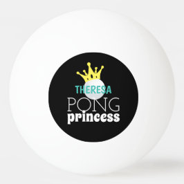Bolinha De Ping Pong Pong Princess Teal Personalize Name