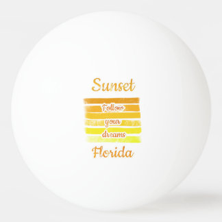 Bolinha De Ping Pong Pôr do Sol Fofo na Flórida