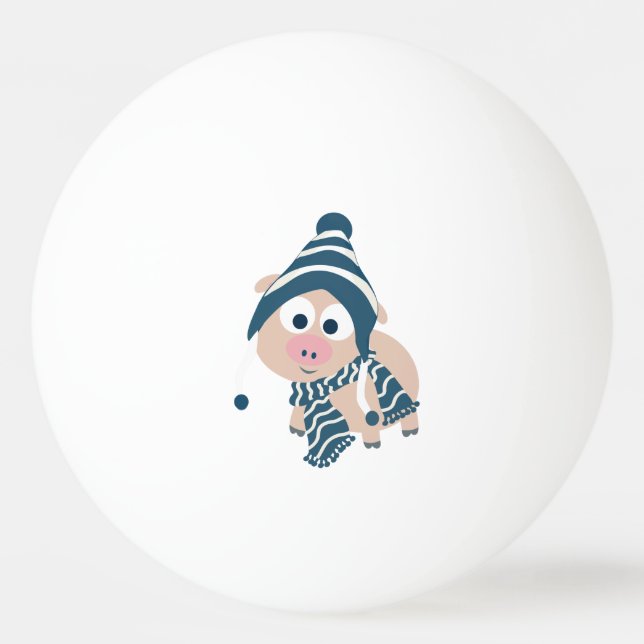 Bolinha De Ping Pong Porco Inverno (Frente)