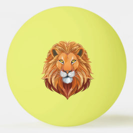 Bolinha De Ping Pong Portrait lion head front view