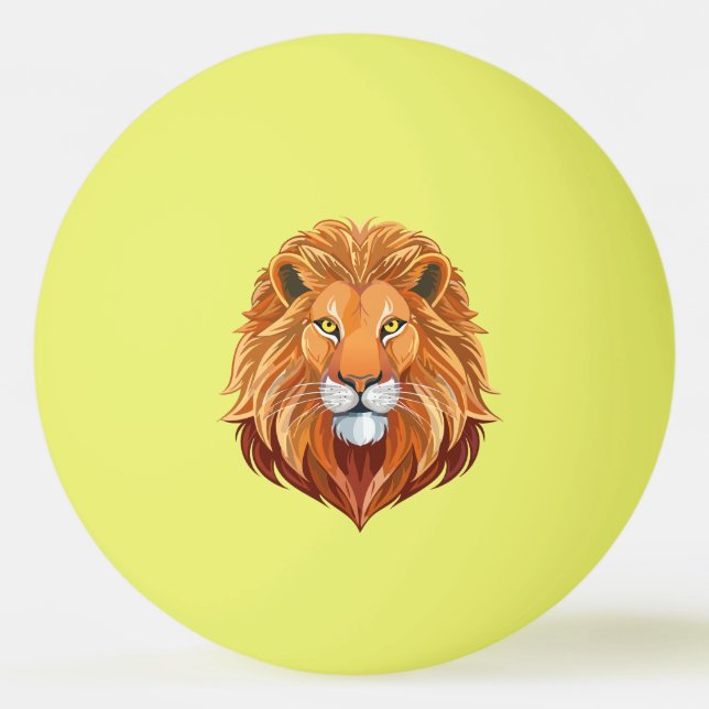 Bolinha De Ping Pong Portrait lion head front view (Frente)