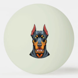 Bolinha De Ping Pong Portraits of a head Doberman dog front view