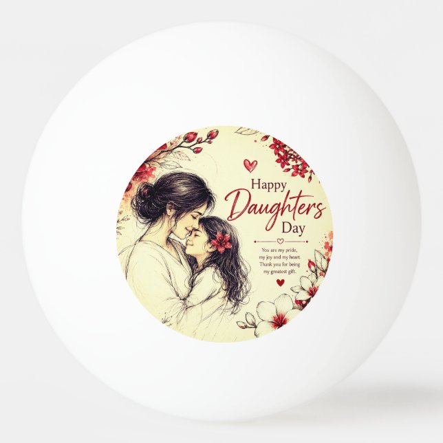 BOLINHA DE PING PONG PRESENÇA DE AMOR PARA O DIA DAS FILHAS  (Frente)
