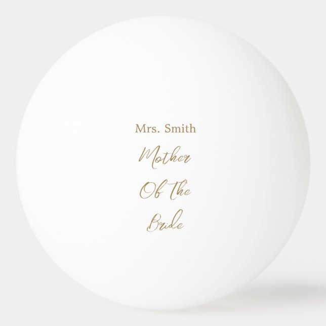 Bolinha De Ping Pong Presente de casamento para a mãe da noiva em doura (Frente)