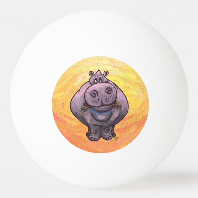 Bolinha De Ping Pong Presentes e acessórios do Hippopotamus (Verso)